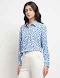 Collared Floral Printed Shirt