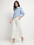 Collared Floral Printed Shirt