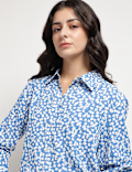 Collared Floral Printed Shirt