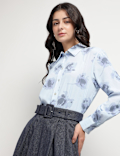 Floral Printed Collared Shirt