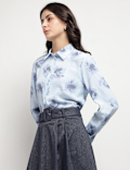 Floral Printed Collared Shirt