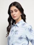 Floral Printed Collared Shirt