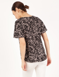 Printed V-Neck Top