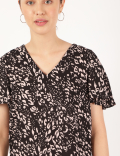 Printed V-Neck Top
