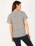 Printed V-Neck Top