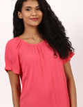 Pure Viscose Plain Keyhole Neck Top