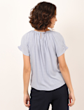 Pure Viscose Plain Keyhole Neck Top