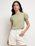 Polka Dots Round Neck Top