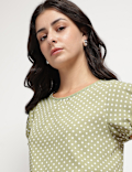Polka Dots Round Neck Top