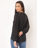 Printed Round Neck Blouse