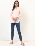 Plain Mandarin Collar Top