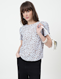 Abstract Round Neck Top