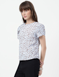 Abstract Round Neck Top