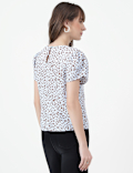Abstract Round Neck Top