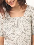 Linen Rich Button Tab Tunic