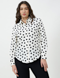 Polka Dots Spread Collar Shirt