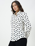 Polka Dots Spread Collar Shirt