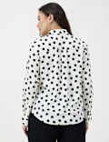 Polka Dots Spread Collar Shirt