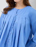 Pure Cotton Pleated Blouse