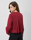 Pure Cotton Pleated Blouse