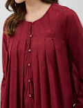 Pure Cotton Pleated Blouse