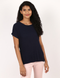 Dobby Jersey Woven Mix Top