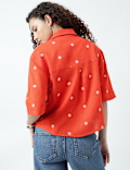 Linen Rich Lapel Collar Shirt