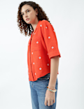 Linen Rich Lapel Collar Shirt