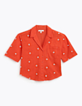 Linen Rich Lapel Collar Shirt