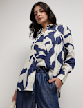 Pure Linen Abstract Printed Shirt