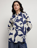 Pure Linen Abstract Printed Shirt