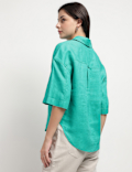 Pure Linen 3/4th Sleeve Shirt