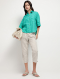 Pure Linen 3/4th Sleeve Shirt