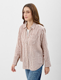 Pure Linen Striped Shirt