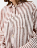 Pure Linen Striped Shirt