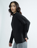 Linen Rich Johnny Collar Top