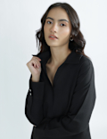 Linen Rich Johnny Collar Top