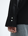 Linen Rich Johnny Collar Top