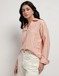 Linen Rich Relaxed Fit Bengal Stripes Shirt