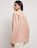 Linen Rich Relaxed Fit Bengal Stripes Shirt
