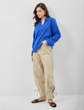 Linen Rich Longline Tunic Shirt