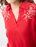 Linen Rich Longline Tunic Shirt