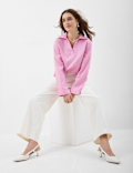 Linen Rich Longline Tunic Shirt