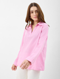 Linen Rich Longline Tunic Shirt