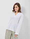 Linen Rich Longline Tunic Shirt