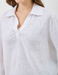 Linen Rich Longline Tunic Shirt