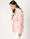 Pure Linen Floral Spread Collar Shirt