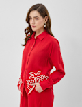 Linen Blend Safari Shirt