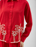 Linen Blend Safari Shirt