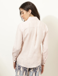 Pure Linen Spread Collar Shirt